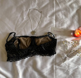 نیمتنه گیپور مشکی آستر کِرِمH&M