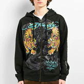 سویشرت مشکی مردانه زنانه CRAWLING TIGERS برند Ed hardy اورجینال